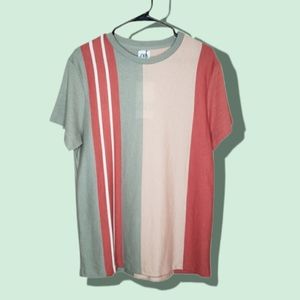 Zara striped Textured Knit Tee Shirt